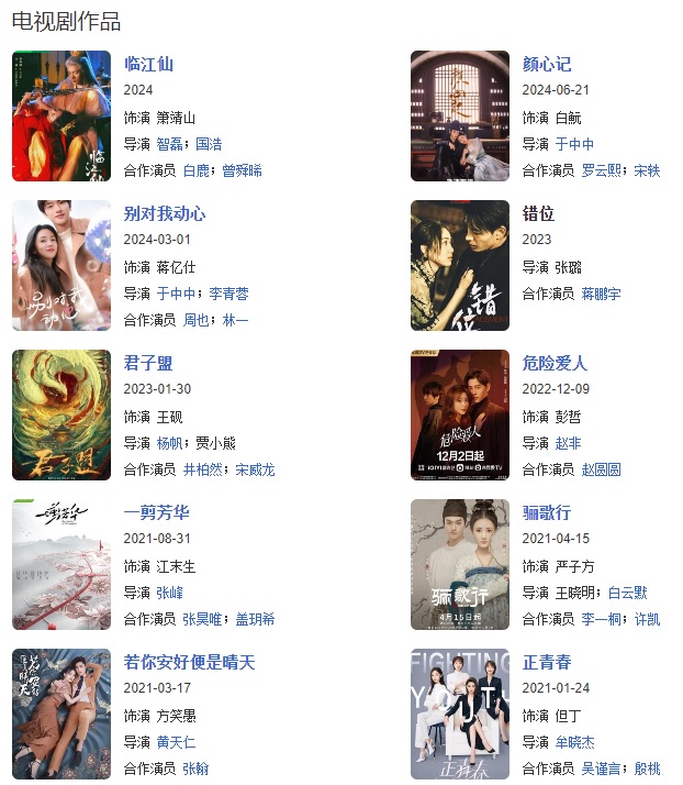 洪尧的电视剧作品